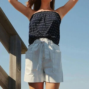 Anthropologie Pilcro NWT Ultra High-Rise Acid Wash Denim Shorts Size 26